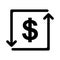 Money dollar transaction icon