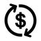 Money dollar transaction icon