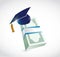 Money education graduation illustration design