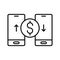 Money exchange convert icon