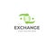 Money exchange logo template. Currency exchange vector design