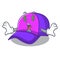 Money eye baseball cap in shape cartoon beautiful