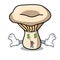 Money eye milk mushroom mascot cartoon