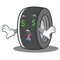 Money eye tire character cartoon style