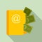 Money file folder icon, flat style