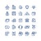 Money finance payments business vector thin line icons set