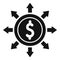 Money finance support icon simple vector. Help profit team