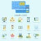 Money finanse banking safety icons business currency card deposit payment vector illustration.