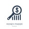 money finder icon in trendy design style. money finder icon isolated on white background. money finder vector icon simple and