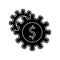 money in gear icon. Element of Banking for mobile concept and web apps icon. Glyph, flat icon for website design and development,