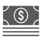 Money glyph icon, e commerce and marketing