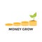 Money grow graphic icon design template