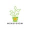 Money grow investment logo vector icon