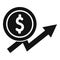 Money grow up icon simple vector. Service benefit