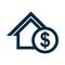 Money home dollar icon stock vector