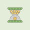 money hourglass icon. Element of banking icon for mobile concept and web apps. Field outline money hourglass icon can be used for