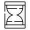 Money hourglass icon outline vector. Time hour