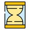 Money hourglass icon vector flat