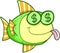Money Hungry Fish Vector