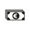 Money icon. Euro and cash, coin, currency, bank symbol. Flat design. Stock - Vector