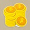 Money icon isolated on background