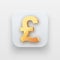 Money icon. Symbol of Gold Pound