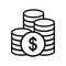 Money icon vector. Dollar illustration sign. Finance symbol. Economy logo.