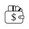 Money icon vector. Dollar illustration sign. Finance symbol. Economy logo.