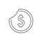 Money inflation line outline icon