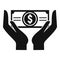 Money investor icon, simple style