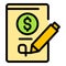 Money investor icon vector flat