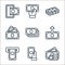 Money line icons. linear set. quality vector line set such as asset, payment, money withdrawal, deposit, money, cash, pay