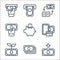 Money line icons. linear set. quality vector line set such as deposit, money, growth, mobile payment, piggy bank, pay, exchange