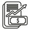 Money loan credit icon outline vector. Economy loan