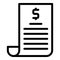 Money loan icon outline vector. Terms tax