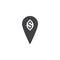 Money location pin vector icon