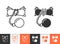 Money Locked simple black line vector icon