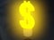 Money making idea. Light bulb with Dollar symbol.