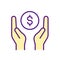 Money management RGB color icon