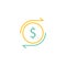 Money movement vector icon logo design