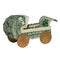 Money Origami BABY Stroller Folded with Real One Dollar Bill Isolated