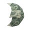 Money Origami Crescent Half MOON With Eye And Nose Folded with Real One Dollar Bill