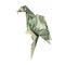 Money Origami PARROT Folded with Real One Dollar Bill