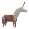 Money Origami Red UNICORN Mystic Animal Folded with Real 10 Euro Note White Background