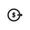 Money output icon. Element of banking and finance icon for mobile concept and web apps. Glyph style money output icon