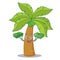 With money palm tree character cartoon