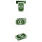 Money paper dollars pick up from bankmat in stack cash flat icon gradient on white background isolated vector