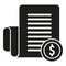 Money paper icon simple vector. Finance economy