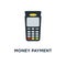 money payment machine icon. pay money concept symbol design, online payments with credit card with invoice, cash payment method