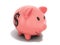 Money Piggy Bank 3d render on blue background